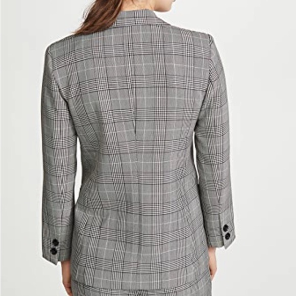 Ganni Prince of Wales Checked Woven Blazer - Picture 7 of 9